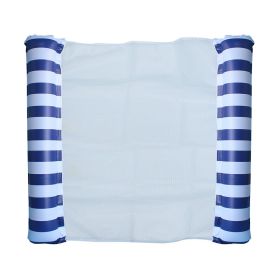 Children'S Inflatable Swimming Pool Hammock Floating Drainage Amusement Deck Chair Floating Bed Inflatable (Color: Dark Blue)