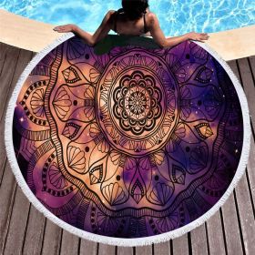 Microfiber round beach towel (Option: 6 style)