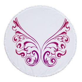 Round Printed Beach Towel With Microfiber And Tassels Feels Soft (Option: Style 4-300G)