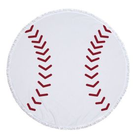 Microfiber and tassel round printed beach towel (Option: 8 Style-300 g)